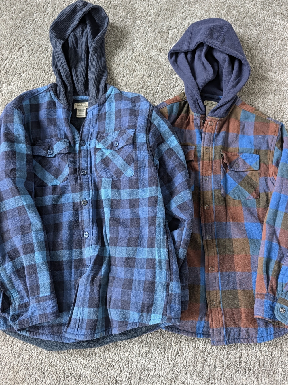 L.L. Bean Boys Hooded flannel
